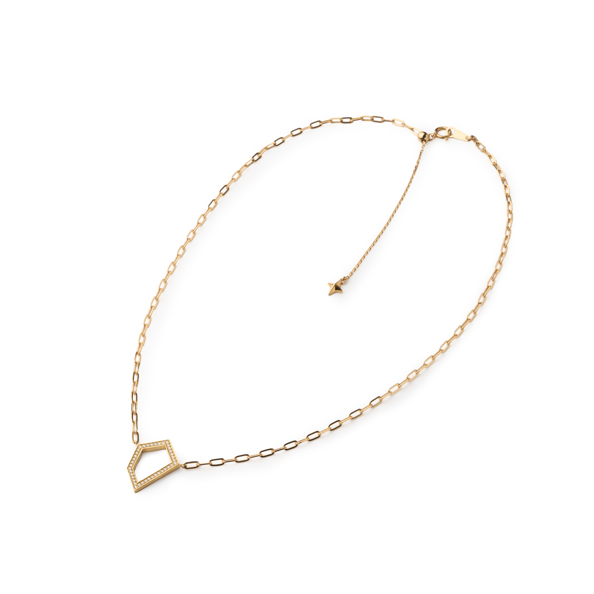 K18ダイヤペンダントネックレス