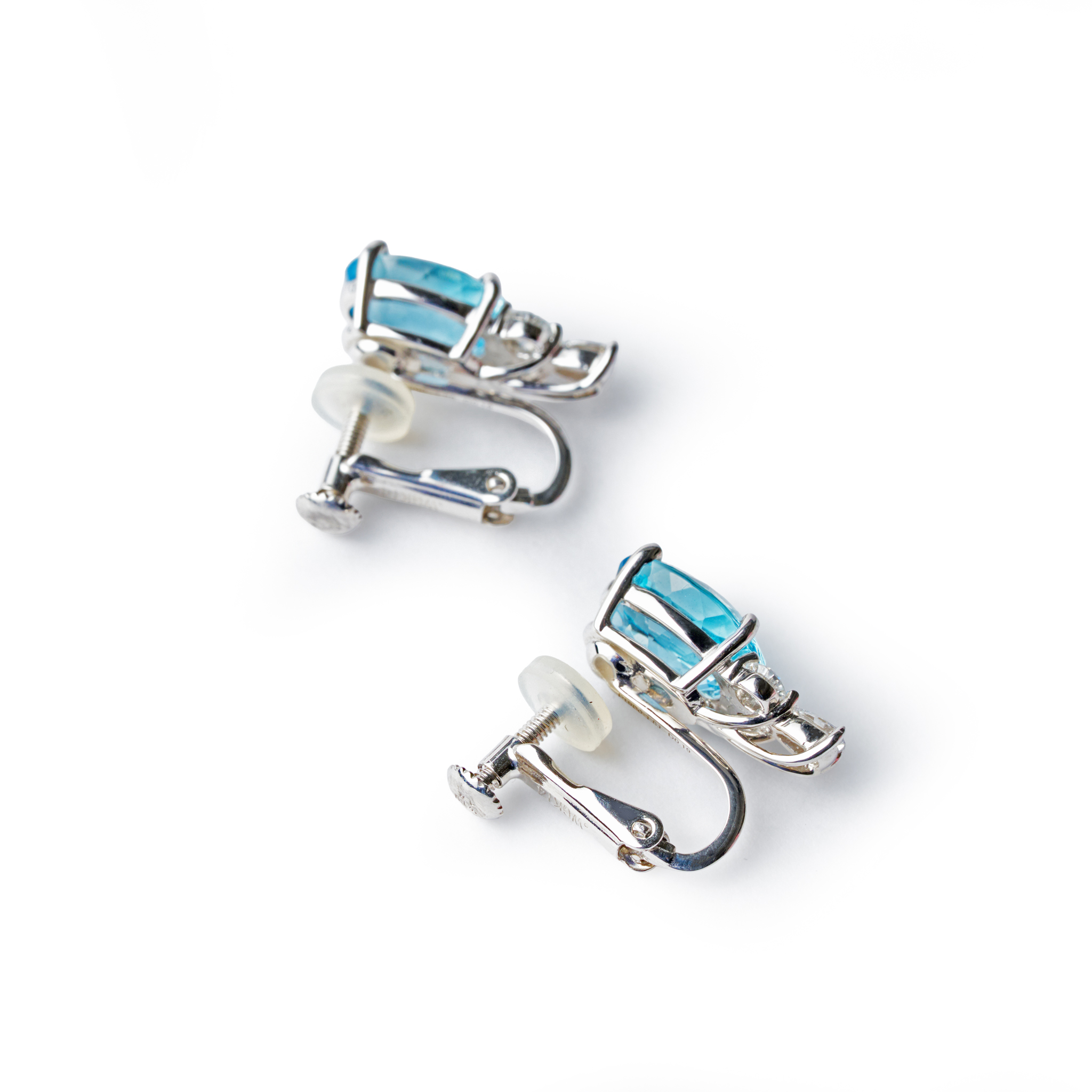 Pt/K14WGアクアマリンイヤリング